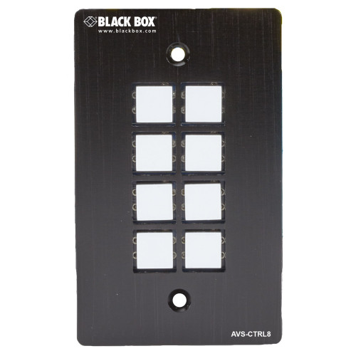 AVS-CTRL8 - Black Box WALLPLATE CONTROL PANEL - RS-232, 8-BUTTON