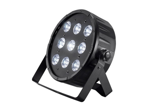 612749 - Monoprice LED FLAT PAR LIGHT (RGBW) 10-WATT X 9 Disco laser projector & stroboscope Black Suitable for indoor use