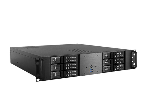 D-260HN - iStarUSA 2U MATX 6XHS 3.5 CHASSIS BLACK TRAY LESS, PS2/ MINI-REDUNDANT, 19D