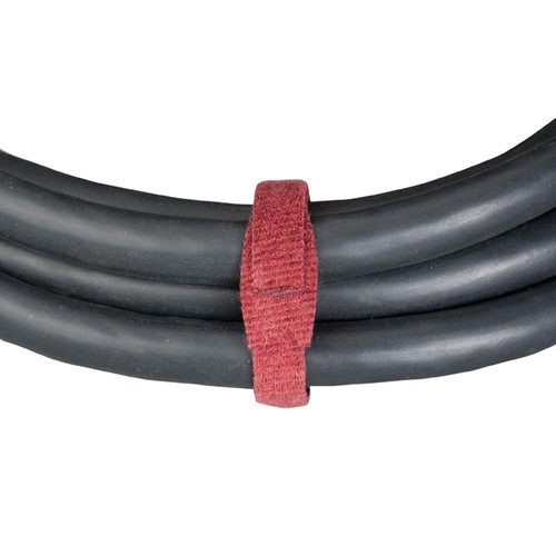 FT270-R2 - Black Box HOOK AND LOOP CABLE WRAP - PLENUM RATED, 0.5-IN. X 8-IN., MAROON, 10-PACK, GSA,