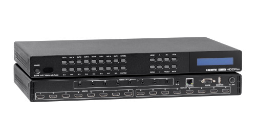 HDMX88A-18G - KanexPro CROSS-SWITCH EIGHT HDMI SOURCES TO EIGHT 4K DISPLAYS AND CONNECT TO SEPARATE AUD