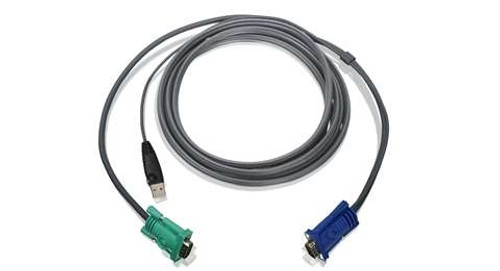 G2L5203U - iogear KVM CABLE - 4 PIN USB TYPE A - MALE - 15 PIN HD D-SUB (HD-15) - MALE - 10 FEET -