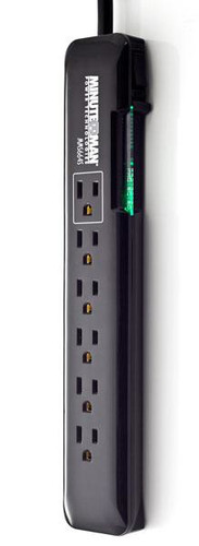 MMS664S - Minute Man 6-OUTLET SLIMLINE SURGE SUPPRESSOR