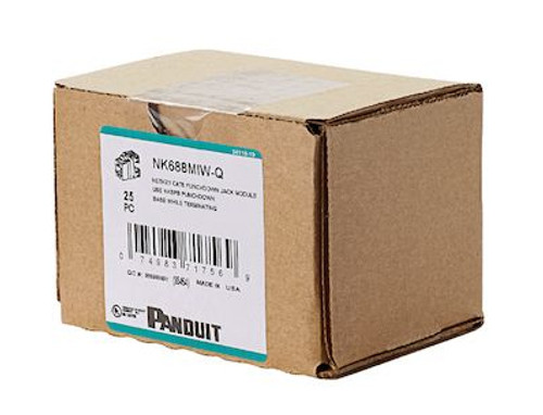 NK688MWH-Q - Panduit 25PK NK CAT6 PUNCHDOWN JACK MOD