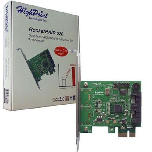 R620A - HighPoint 2CHANNEL 6G SATA PCIE HBA 2X