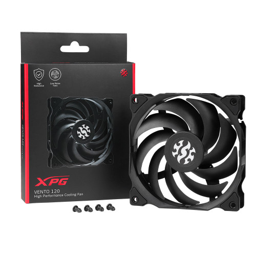 75260102 - XPG 75260102 computer cooling system Computer case Fan 4.72" (12 cm) Black 1 pc(s)