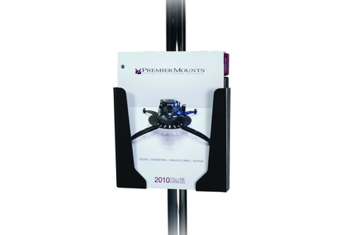 PSD-SBH - Premier Mounts SINGLE-POLE BROCHURE HOLDER FOR CARTS AND STANDS.