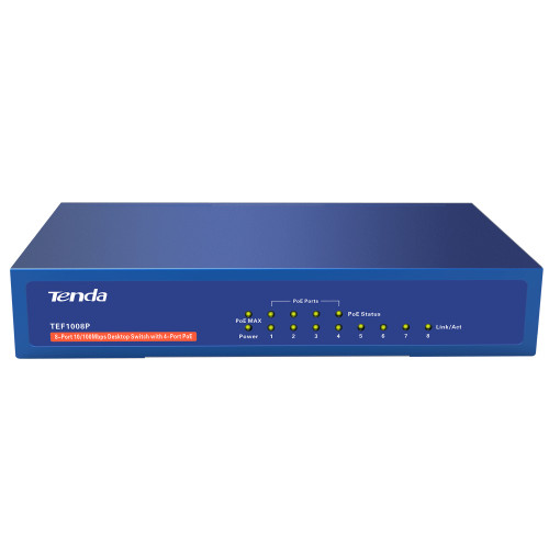 TEF1008P - Tenda 8-PORT 10/100 UNMANAGED SW