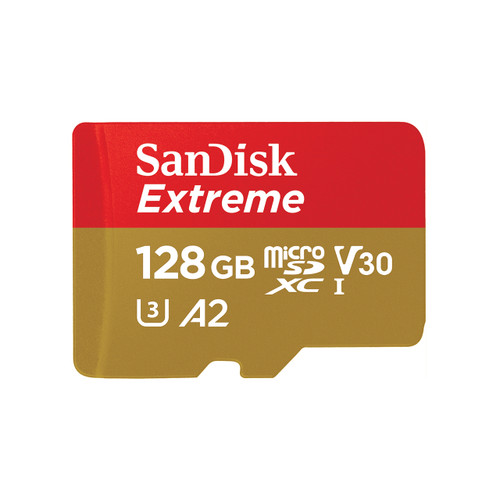 SDSQXA1-128G-AN6MA - Sandisk SANDISK EXTREME, MICROSDXC, MEMORY CARD, 128GB, UHS-I, 4K, CLASS 10, W/ ADAPTERU