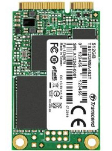 TS512GMSA452T - Transcend 512GB, MSATA SSD, SATA3, 3D TLC, PE: 3K