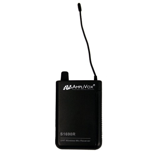 S1690R - AmpliVox S1690T BODYPACK TRANSMITTER OPERATES EXCLUSIVELY WITH AMPLIVOX 16-CHANNEL UHF SY