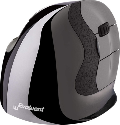 VMDMW - Evoluent WORLDS FIRST MOUSE WITH GROOVED BUTTONS YOUR FINGERTIPS REST IN A SHALLOW GROOVE