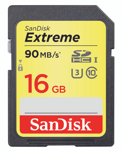 Sandisk SANDISK EXTREME SDHC MEMORY CARD, 16GB, SDSDXNE-016G-ANCIN, CLASS 10/UHS-III