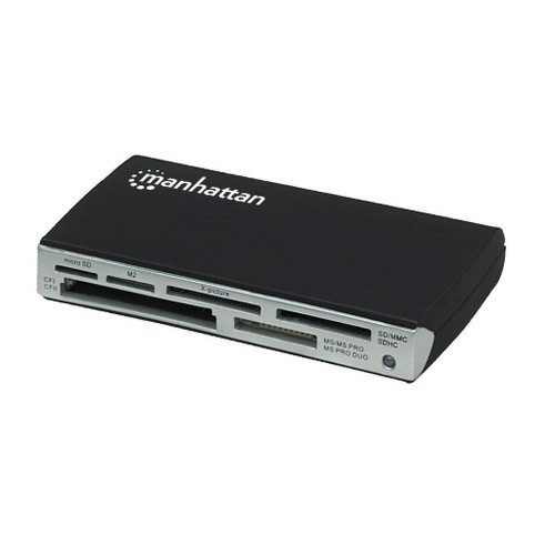 100939 - Manhattan MANHATTAN MULTI-CARD READER/WRITER HI-SPEED USB 2.0, EXTERNAL, 60-IN-1, BLACK