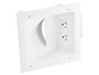 8476 - RECESSED LOW VOLTAGE MEDIA PLATE - WHITE