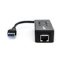 Y10A179-B1 - Rocstor 3 PORT PORTABLE USB 3.0 HUB W GIGABIT 1