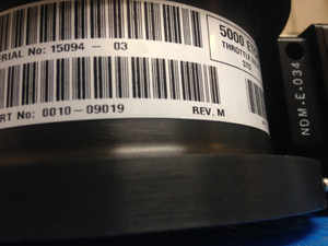 0010-09019 Throttle Valve, Assy. Etch