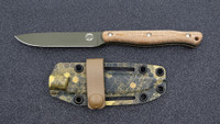 Custom Exodus 4 - Natural Micarta - OD Blade - Hex Cam Sheath