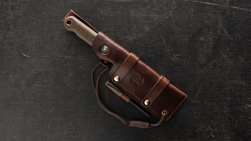 Custom FC5 O.D. Cerakote - Natural Burlap / Orange G10 Liners Custom FC5 O.D. Cerakote - Natural Burlap / Orange G10 Liners