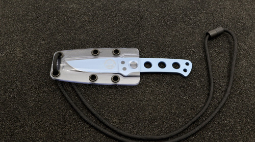 Custom ATK (Always There Knife) - Northern Lights Blue Cerakote - Clear Sheath