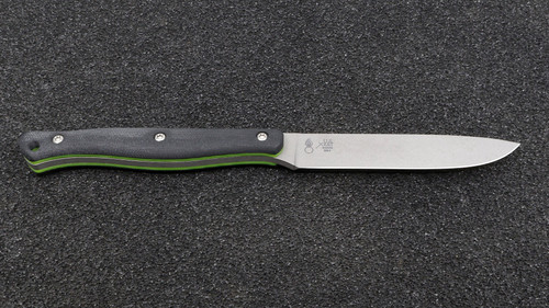 Custom Exodus 4 - Black G10 - Green Liners - Topo Sheath