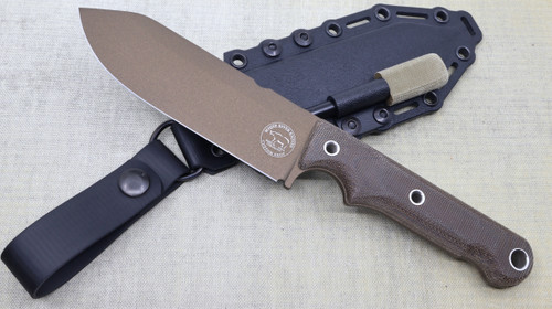 Custom FC5 - Bronze Cerakote - Brown Canvas Micarta Handle