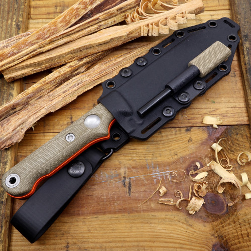 Custom FC5 - Orange Cerakote - OD Micarta / Orange Liner Handle