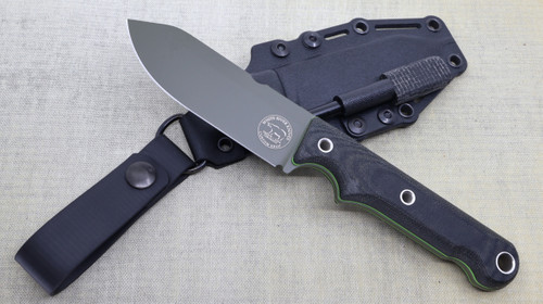 Custom FC4 - OD Cerakote - Black Canvas Micarta / Green Liner Handle