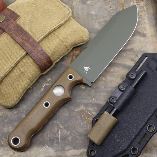 Custom FC5 - OD Cerakote - OD Micarta / Orange Liner Handle
