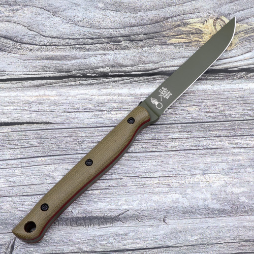 Custom Exodus 3 - O.D. Cerakote - O.D. Micarta / Red Liner