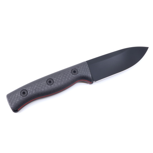 Custom Ursus Cub - Black PVD - Carbon Fiber / Red G10 Liner XL Scales