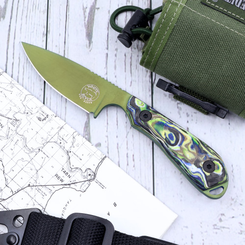 Seaweed Green PVD - Carbon Fiber G10 Burl