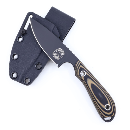 Custom M1 Caper - S90V - Black DLC Coated - Black & Tan G10