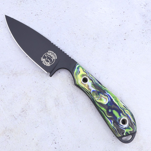 Custom M1 Caper - S90V - Black DLC Coated - Burled G10 / Carbon Fiber