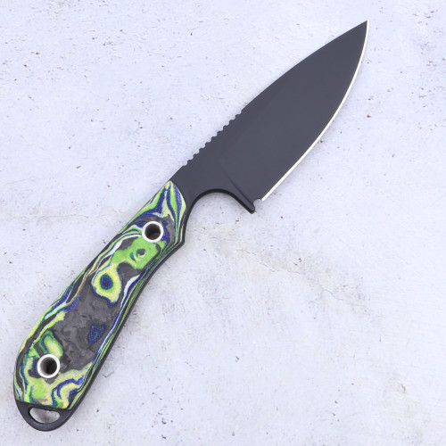 Custom M1 Caper - S90V - Black DLC Coated - Burled G10 / Carbon Fiber