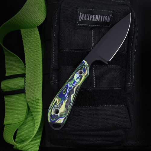 Custom M1 Caper - S90V - Black DLC Coated - Burled G10 / Carbon Fiber