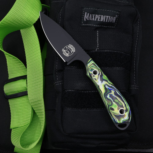 Custom M1 Caper - S90V - Black DLC Coated - Burled G10 / Carbon Fiber