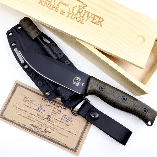 Custom Ursus 45 - Green Micarta - S35VN Steel - Black DLC