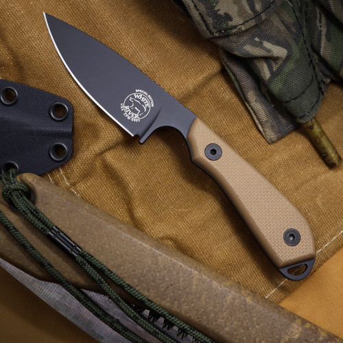 Custom Model 1 - S90V - FDE Cerakote- Camo Burl G10