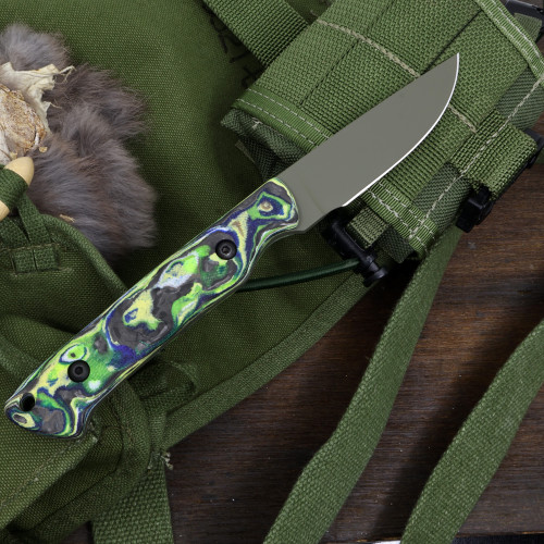 Custom Small Game -  Olive Green Cerakote - Carbon Fiber / G10 Burl