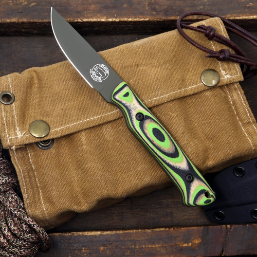 Custom Small Game -  Magnacut - Olive Green Cerakote - Black / Green Gwood Handle