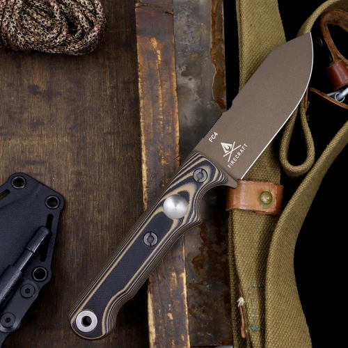 Custom FC4 - Copper Cerakote - Black / Tan G10 Handle