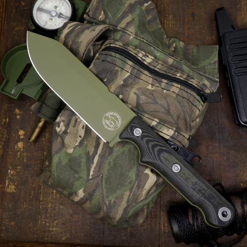 Custom FC5 - Green Cerakote - Linen Black & Olive Micarta