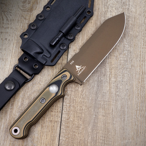 Custom FC5 - Bronze Cerakote - Black, Tan & Green G10 Handle