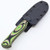 Custom Small Game - Olive Green Cerakote - Black / Green Gwood Handle Magnacut