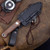 Custom FC5 - Black Cerakote - Saddle Brown Micarta Handle