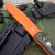 Custom FC4 - Orange Cerakote - Black / Tan G10 Handle