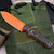 Custom FC4 - Orange Cerakote - Black / Tan G10 Handle