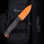 Custom Ursus Cub - Black Burlap Micarta - Orange Cerakote