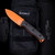 Custom Ursus Cub - Black Burlap Micarta - Orange Cerakote